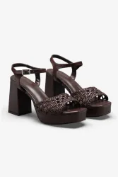 C'M Paris Plateau Sandalen - Dark Brown EU36 Damen