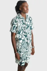 Only & Sons ONSSAVIER Hemd aus Waffelstoff - Antique White + Dark Sea M Herren