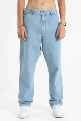Carhartt WIP Single Knee Relaxed Straight Fit Jeans L32 - Blue Heavy Stone Bleached 29/32 Herren