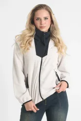 Columbia Sequoia Grove Fleecejacke - Dark Stone + Black S Damen