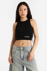 Pegador Geripptes Crop Tanktop - Black S Damen