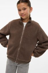 Vero Moda Oversize Teddy Jacke - Taupe 146 Kids