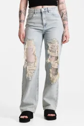 Tally Weijl Straight Leg Jeans - Light Blue Denim 34 Damen