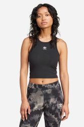 Adidas Originals Geripptes Crop Tanktop - Black M Damen