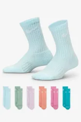 Nike Performance Basics Sechserpack Kids Socken - Glacier Blue EU27-35