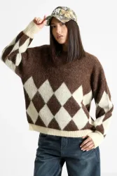 Only ONLNOEME Strickpullover - Chestnut + Biscotti S Damen