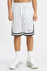 Karl Kani Mesh Shorts - White + Black 164 Kids
