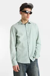 Jack & Jones JJESUMMER Leinenhemd - Granite Green L Herren