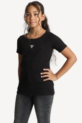 Guess Geripptes T-Shirt - Jet Black 16 Kids
