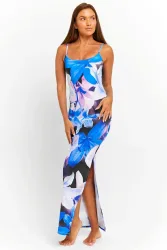 Tally Weijl Maxi Trägerkleid - Blue + Multicolor S Damen