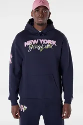 New Era MLB Floral Graphic Kapuzensweatshirt - Navy M Herren
