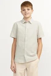 Jack & Jones Junior Leinenhemd - Crockery 164 Kids