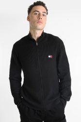 Tommy Jeans Badge Strickjacke - Black L Herren