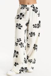 Pieces PCALOHA Wide Leg Stoffhose - Egret XS Damen