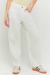 Tally Weijl Barrel Fit Jeans - Offwhite 34 Damen