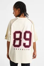 Karl Kani Oversize Mesh T-Shirt - Vanilla + Berry + Pink M Damen