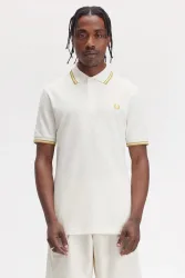 Fred Perry Twin Tipped Poloshirt - Snow White M Herren