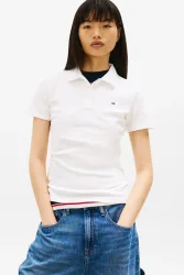 Tommy Jeans Poloshirt - Offwhite S Damen