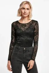 Urban Classics Spitzen Body - Black S Damen