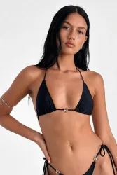 Motel Pami Triangel Bikini-Oberteil - Black XS Damen