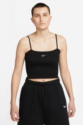 Nike Geripptes Crop Trägertop - Schwarz XS Damen