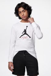 Jordan Baseline Flight Langarmshirt - White M Kids