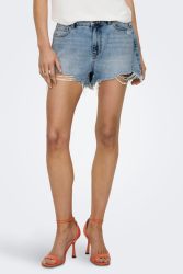 Only Jeansshorts - Light Blue Denim XL Damen