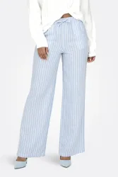 Only Caro Leinenhose - Blissful Blue + Cloud Dancer M Damen