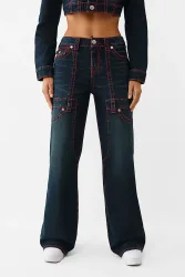 True Religion Bobbi Baggy Fit Jeans - Midnight Serenade 26 Damen