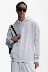 Nike Club Fleece Oversize Kapuzensweatshirt - Birch Heather S Herren