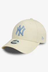 New Era 9Forty Cap / Strapback - Light Beige + Light Blue Einheitsgroesse Damen