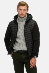 Superdry Gesteppte Nylon & Fleecejacke - Black XL Herren