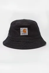 Carhartt WIP Walter Leinen Fischerhut / Bucket Hat - Black S/M Herren