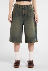 Dickies Carpenter Jeans Bermudashorts - Yellow Fade Indigo 26 Damen