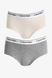 Calvin Klein Underwear Doppelpack Pantys - Silverpeony + Grey Heather 14-16 Kids