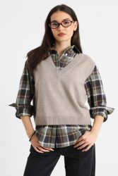 Only ONLCOCO Strickpullunder - Fungi Melange XS Damen
