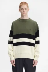 Fred Perry Strickpullover - Laurel Wreath Green M Herren