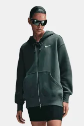 Nike Sportswear Phoenix Fleece Oversize Kapuzensweatjacke - Vintage Green XS Damen