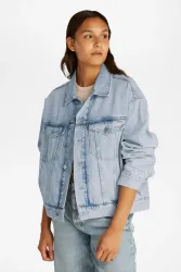Calvin Klein Jeans Boxy Jeansjacke - Denim Light S Damen
