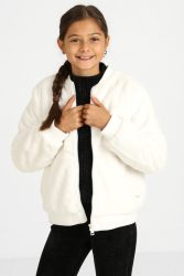 Guess Kunstpelz-Bomberjacke - Salt White 14 Kids