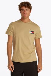 Tommy Jeans Essential Flag T-Shirt - Relic Tan S Herren