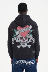 Ed Hardy Kapuzensweatjacke - Black S Herren