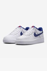 Nike Air Force 1 Sneaker - White + Deep Royal Blue EU38 Kids