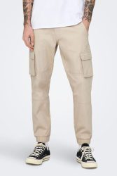 Only & Sons Cam Stage Cuff Cargohose L32 - Silver Lining 28/32 Herren