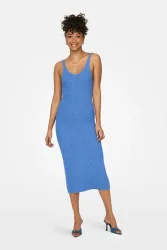 Only Sunny Strick-Midikleid - Azure Blue S Damen