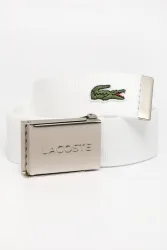 Lacoste Webband-Gürtel - Weiss 90 Herren
