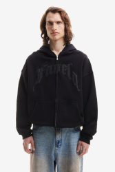 Favela Aves Rhinestone Oversize Kapuzensweatjacke - Black M Herren