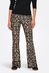 Only Anna gerippte Flare-Leggings - Leo XS Damen