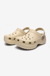 CROCS Classic Plateau Sandalen - Bone EU36 Damen