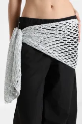 My Accessories London Häkeltuch / Foulard mit Strass - Silver Einheitsgroesse Damen